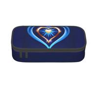 JGHHOUN Grande astuccio con stampa a cuore blu cielo per adolescenti, per studenti, scuola, viaggi, cancelleria essenziale