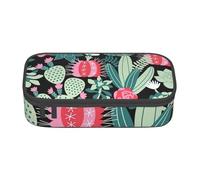 JGHHOUN Grande astuccio con stampa cactus per adolescenti, per studenti, scuola, viaggi, cancelleria essenziale