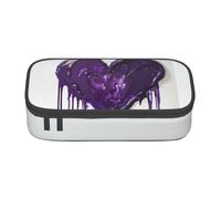 JGHHOUN Grande astuccio viola con stampa amore per adolescenti, studenti, scuola, viaggi, cancelleria essenziale