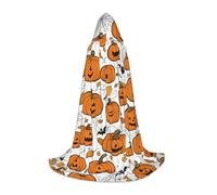 JGHHOUN Halloween Zucca Modelli Stampa Adulto Con Cappuccio Mantello Cosplay Mantello Costume Indossare Carnevale Eventi Outdoor Viaggi Famiglia