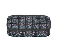 JGHHOUN I Love You Words with Hearts Print Teenagers Large Storage Pencil Case Students School Travel Essential Stationery