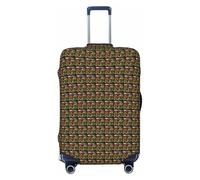 JGHHOUN Introduzione di Varie Verdure Stampa Universale Elasticizzato Valigia Copertura Bagagli Protector Accessorio Da Viaggio Quotidiano, Nero , S, Bagaglio a mano