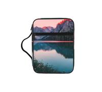 JGHHOUN Lago e Tramonto Stampa Versatile Bibbia Storage Bag Scrittura Organizer Christian Gift Chiesa Accessorio