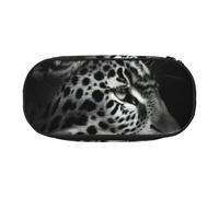 JGHHOUN Leopard Stampa Matita Astuccio Spazioso Penna Sacchetto Cerniera Ad Alta Capacità Trucco Strumenti Forniture per Ufficio