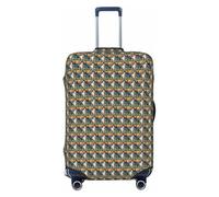 JGHHOUN Lisbona Tram Stampa Universale Elasticizzato Valigie Copertura Bagagli Accessori Da Viaggio Quotidiano, Nero , L, Bagaglio a mano