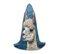 JGHHOUN Mantello con cappuccio per adulti, con stampa di alpaca, mantello per cosplay, carnevale, eventi, attività all'aperto, viaggi, famiglia