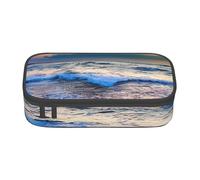 JGHHOUN Serene Seaside Sunset Print Teenagers Large Storage Pencil Case Studenti Scuola Viaggi Cancelleria Essenziale