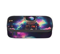 JGHHOUN Spaceperson Galaxy Trippy Print Teenagers Large Storage Pencil Case Students School Travel Essential Stationery