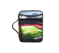 JGHHOUN Stadio Calcio Satdium Campo Luce Notte Stampa Versatile Bibbia Storage Bag Scrittura Organizzatore Regalo Cristiano Chiesa Accessorio
