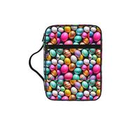 JGHHOUN Uova di Pasqua Stampa Versatile Bibbia Storage Bag Scritture Organizer Christian Gift Church Accessory