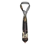 JGHYUTNS Chitarra Basso Musica Stampato Cravatte Degli Uomini Classici Skinny Cravatte di Seta Cravatta di Moda Casual Cr, Come nella foto, Taglia unica