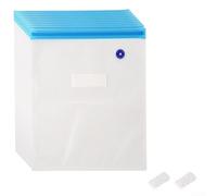 JGmotorfi 10 sacchetti riutilizzabili per sottovuoto per alimenti, con 1 pompa portatile per sottovuoto, set di pinze per carne, verdure, cibo, panini (26 x 34 cm)