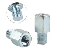 JGmotorfi Adattatore per specchietto retrovisore per manubrio moto, montaggio a vite da 8 mm a 10 mm in senso orario, kit di conversione per specchietto laterale scooter