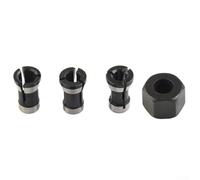 JGmotorfi Set di mandrini per fresa in acciaio al carbonio con fresa da 6/6,35/8 mm, kit di conversione per fresatrice elettrica (6,35 mm)