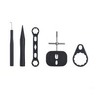 JGmotorfi Strumento di riparazione per bobine con rimozione dei perni del cuscinetto, chiave per dadi in metallo con design affondante e cono trapezoidale per smontaggio tamburo ruota Waterdrop (nero)