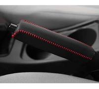JGQFB Copri Freno Mano Auto per Fiat 500 500L 500X 500S 500e 500 2019-2025, Cover Maniglia Pelle Antiscivolo Protector Manicotto, Decorativo Accessori,B/Black Red Line