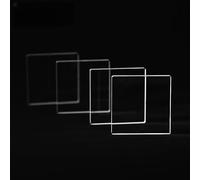 JGS1 Ultraviolet Optical Square Quartz Plate High Precision Heat Resistant Ultra Clear UV Pass Custom Dimensions Scientific 2pcs(L10 W10 T0.3mm)