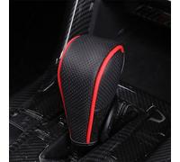 JGTUIRYEH Pomello del Cambio Auto per Jeep Avenger 2023-2024, in Pelle PU Copri Pomelli della Leva Cambio Protezione Impermeabile Antiscivolo Accessori,G/Black with Red Edge