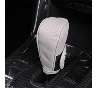 JGTUIRYEH Pomello del Cambio Auto per Jeep Renegade 2019-2023, in Pelle PU Copri Pomelli della Leva Cambio Protezione Impermeabile Antiscivolo Accessori,B/Grey