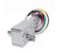 JGY370 Encoder Motoriduttore a vite senza fine 12V 24V Doppio albero Alta coppia Basso rumore Riduttore ad angolo retto Robotica fai da te Stampante 3D(Motor only,92R-12V)