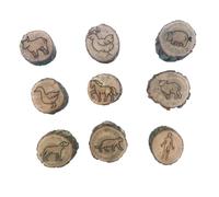 Jgzzmxuq 9 stampi per timbri con tracce di animali, impronte di animali, incisione off, giocattolo per bambini, fondo fangoso, campo di neve, impronte per gradini, fattoria