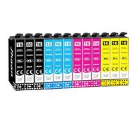 Jhaan 16XL Cartucce d'inchiostro Compatibili per Epson WF 2630 per Epson Workforce WF-2760, WF-2630, WF-2510, WF-2660, WF-2010, WF-2750, WF-2650, WF-2540, WF-2530 (Confezione da 12)