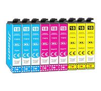 Jhaan 18XL Cartucce d'inchiostro Compatibile per Epson 18 XL 18XL, 9 Pack