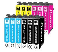 Jhaan 502XL Cartucce Compatibili con 502 XL Compatibile con Expression Home XP-5100 XP-5105 XP-5155 XP-5150 Workforce WF-2860 WF-2865 WF-2880 WF-2885 WF-2860DWF WF-2865DWF (12 Pack)