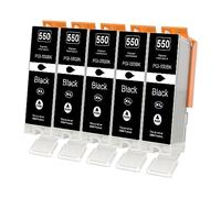 Jhaan 550XL Cartucce d'inchiostro Compatibili con Canon PGI-550 PGBK Nero per Canon Pixma iP7200 IP7250 iP8750 iX6850 MG5450 MG5550 mg5655 MG5450 MG6350 MG6450 mg7100 MG7150 MG7550 MX725 MX925