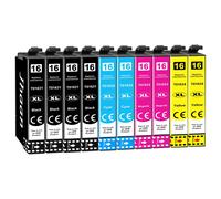Jhaan Cartucce 16XL Multipack Compatibile con Epson 16 XL per Epson WorkForce WF-2510 WF-2630 WF-2530 WF-2750 WF-2010 WF-2520 WF-2540 WF-2650 WF-2660 WF-2760 (4 Nero,2 Ciano,2 Magenta,2 Giallo)
