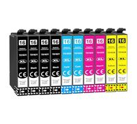 Jhaan Cartucce 16XL Multipack Compatibile con Epson 16 XL per Epson WorkForce WF-2510 WF-2630 WF-2530 WF-2750 WF-2010 WF-2520 WF-2540 WF-2650 WF-2660 WF-2760 (4 Nero,2 Ciano,2 Magenta,2 Giallo)