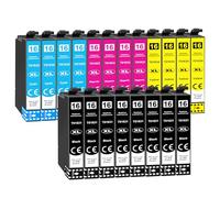 Jhaan Cartucce 16XL Multipack Compatibile con Epson 16 XL per Epson WorkForce WF-2630 WF-2510 WF-2750 WF-2530 WF-2010 WF-2520 WF-2540 WF-2650 WF-2660 WF-2760 (8 Nero,4 Ciano,4 Magenta,4 Giallo)