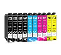 Jhaan Confezione da 35XL cartucce compatibili con Epson Workforce Pro WF-4725DWF WF-4740DTWF WF-4730DTWF WF-4720DWF WF-4720DWF WF-4720 WF-4725 WF-4730 WF-4740 (confezione da 10)