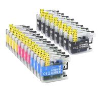 Jhaan LC123 Cartucce d'inchiostro per Brother LC123 XL LC123XL (20 Pack)