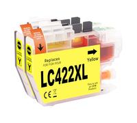 Jhaan LC422XL Cartucce per Brother LC422 LC422XL Compatibile con Brother MFC-J5340DW MFC-J5345DW MFC-J5740DW MFC-J6940DW MFC-J6540DW (2 Giallo)