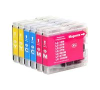 Jhaan LC970 LC1000 - Confezione da 6 pezzi, 700 pagine, compatibile con Brother LC-1000XL LC-970XL compatibile con Brother MFC-230C MFC-240C MFC-345CW MFC-440CN MFC-460CN DCP-130C DCP-150C DCP-155C