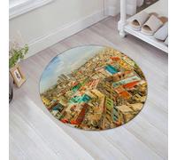 JHAOUNUK Morbido tappeto da bagno, 60 x 60 cm, decorazione da viaggio, panorama del quartiere Vedado della città L'Avana con il suo tappetino da bagno antiscivolo, lavabile, morbido tappeto da bagno
