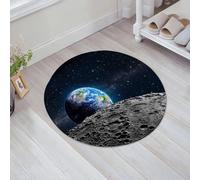 JHAOUNUK Morbido tappeto da bagno, 60 x 60 cm, la terra vista dalla superficie della luna, elementi di questa immagine, antiscivolo, lavabile, tappetino da bagno, assorbente