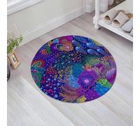 JHAOUNUK Morbido tappeto da bagno, 60 x 60 cm, sotto il mare con design corallo, con illuso che scoppia l'ecosistema, antiscivolo, lavabile, morbido tappeto da bagno assorbente