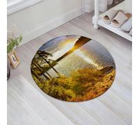 JHAOUNUK Morbido tappeto da bagno, 60 x 60 cm, tramonto sopra il lago di due Rivers nel parco Ontario K, antiscivolo, lavabile, morbido tappeto da bagno assorbente