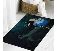 JHAOUNUK Morbido tappeto da bagno, 60 x 90 cm, nel paese delle meraviglie, antiscivolo, lavabile, morbido tappeto da bagno, assorbente