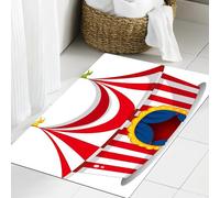 JHAOUNUK Tappetino da bagno ad asciugatura rapida, tappetino assorbente per casa, fondo antiscivolo in gomma, facile da pulire, tappetino da bagno per doccia, decorazioni da circo, illustrazione retrò