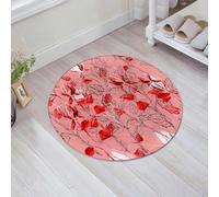 JHAOUNUK Tappetino da bagno ad asciugatura rapida, tappetino assorbente per la casa, fondo antiscivolo in gomma, facile da pulire, tappetino da bagno per doccia, modello senza cuciture, rose dipinte a