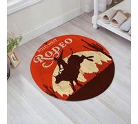 JHAOUNUK Tappetino da bagno ad asciugatura rapida, tappetino assorbente per la casa, fondo antiscivolo in gomma, facile da pulire, tappetino da bagno per doccia, rodeo cowboy che cavalca toro su un