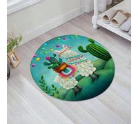 JHAOUNUK Tappetino da bagno ad asciugatura rapida, tappetino assorbente per la casa, fondo antiscivolo in gomma, facile da pulire, tappetino da bagno per doccia, illustrazione di un simpatico lama, 61