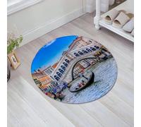 JHAOUNUK Tappetino da bagno ad asciugatura rapida, tappetino assorbente per la casa, fondo antiscivolo in gomma, facile da pulire, tappetino da bagno per doccia, ponte Rialto e Canal Grande a Venezia