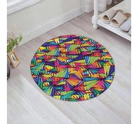 JHAOUNUK Tappetino da bagno ad asciugatura rapida, tappetino assorbente per la casa, fondo antiscivolo in gomma, facile da pulire, tappetino da bagno per doccia, motivo senza cuciture con triangoli