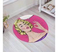 JHAOUNUK Tappetino da bagno ad asciugatura rapida, tappetino assorbente per la casa, fondo antiscivolo in gomma, facile da pulire, tappetino da bagno per doccia, ragazza bionda pop art. Ok mano. Bolla