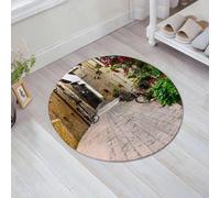 JHAOUNUK Tappetino da bagno ad asciugatura rapida, tappetino assorbente per la casa, fondo antiscivolo in gomma, facile da pulire, tappetino da bagno per doccia, strada a Pienza Toscana Italia, 61 x