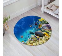 JHAOUNUK Tappetino da bagno ad asciugatura rapida, tappetino assorbente per la casa, fondo antiscivolo in gomma, facile da pulire, tappetino da bagno per doccia, decorazione oceano, fata subacquea con